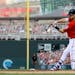 With bases loaded in the 5th inning the Minnesota Twins Joe Mauer hit a ground out to end the inning during the Sox 8-1 win over the Twins Friday, Jun