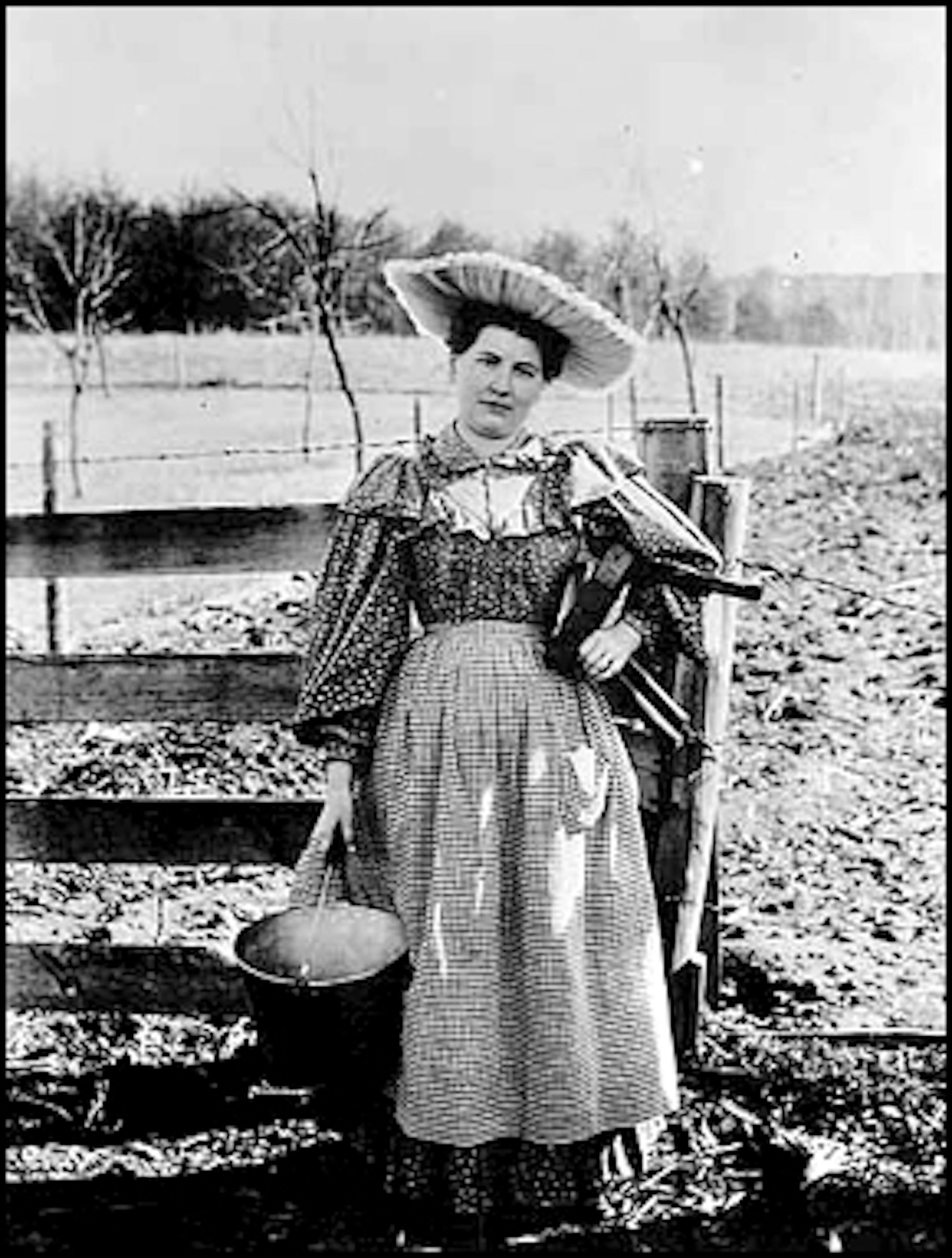 Milk maid in about 1900