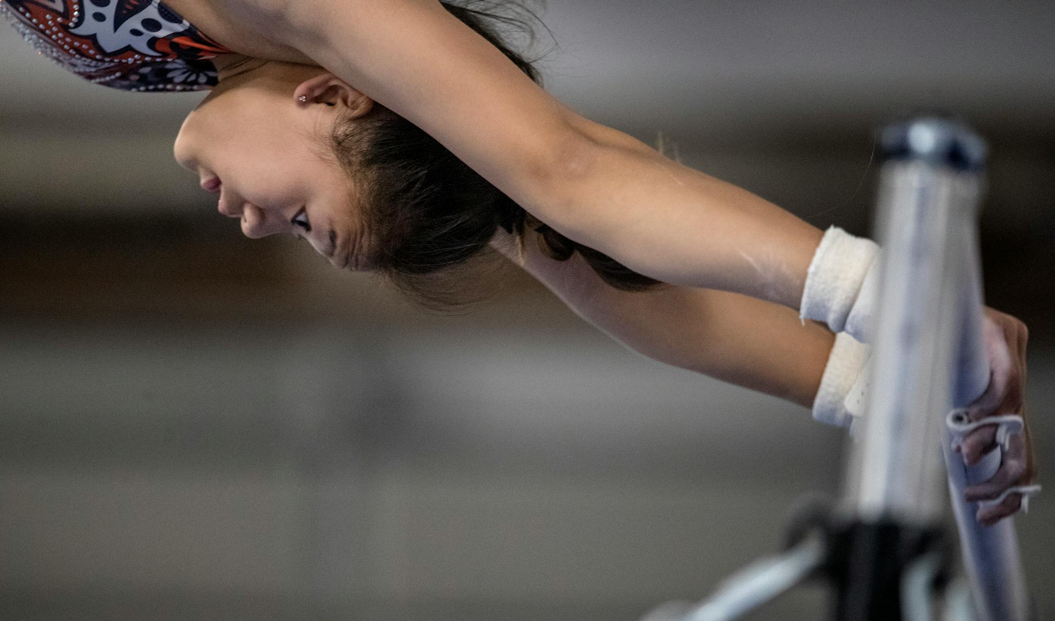 Gymnast Sunisa Lee of St. Paul trained at the Midwest Gymnastics Center.