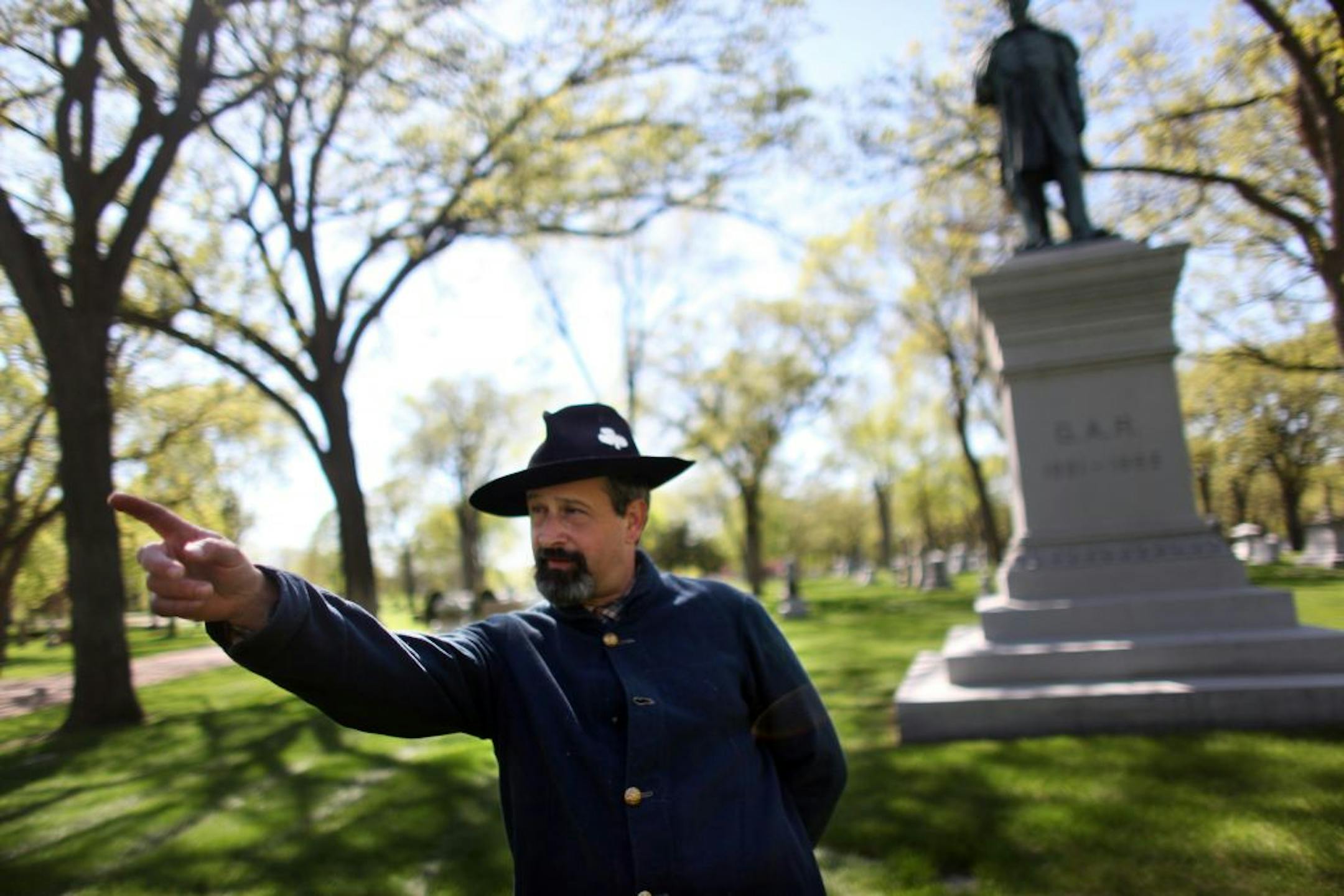 Jim Moffet will be giving tours of Civil War-era graves at Lakewood Cemetery on Memorial Day