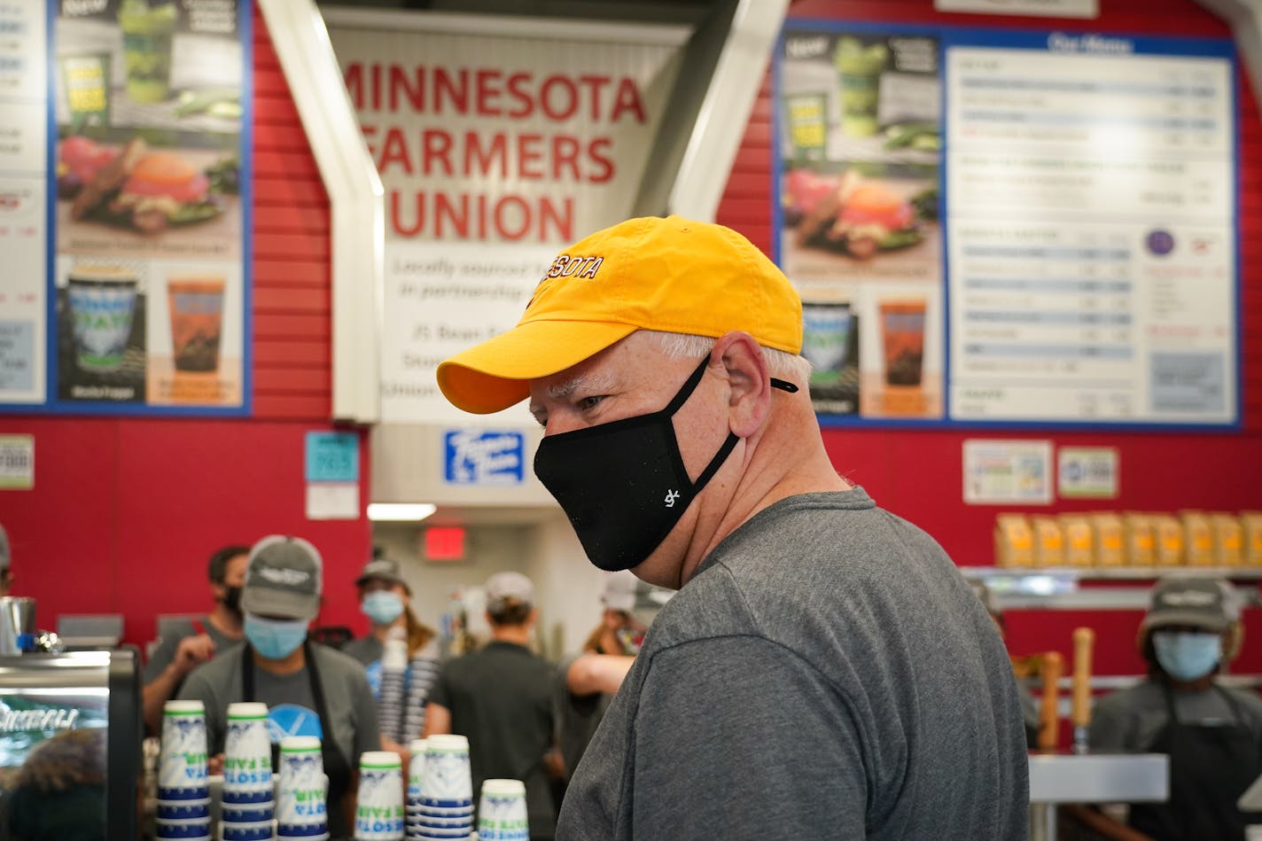 Gov. Tim Walz was in attendance on opening day of the 2021 Minnesota State Fair, August 26.