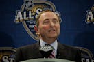 NHL Commissioner Gary Bettman spoke to reporters before the NHL hockey All-Star skills competition on Saturday in Nashville, Tenn.
