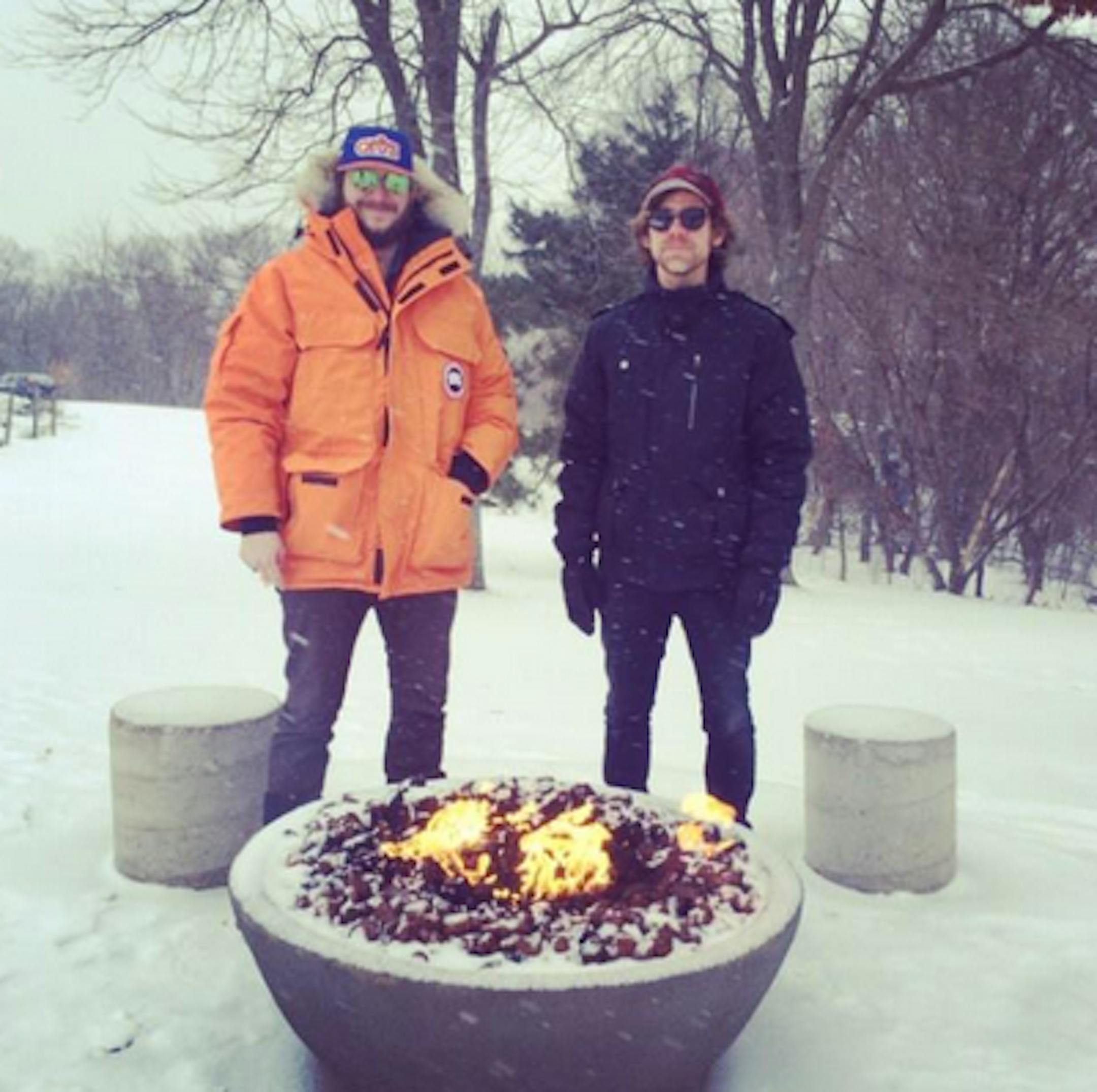 Vernon to Dessner sent out this pic from one of their "brainstorming" sessions.