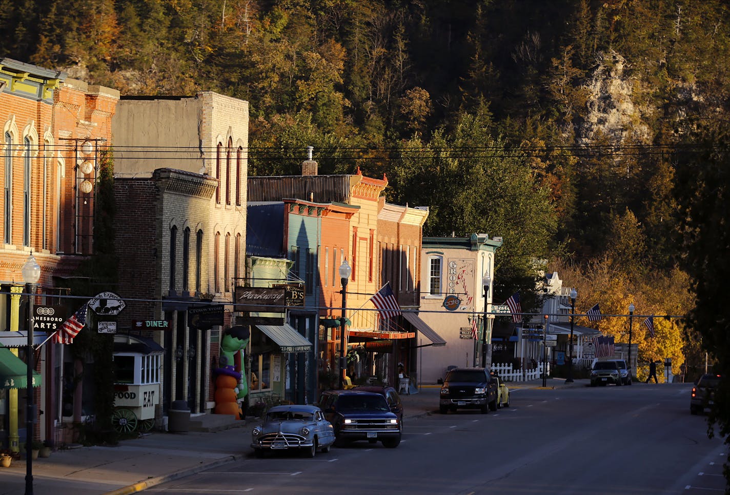 Lanesboro is nestled below the bluffs of the Root River Valley.