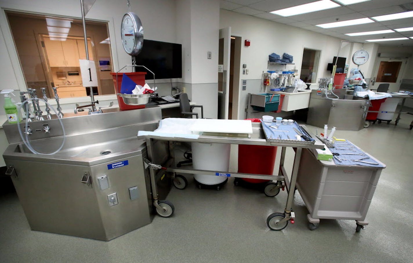 An autopsy bay at the Hennepin County Medical Examiner's office in June 2015.