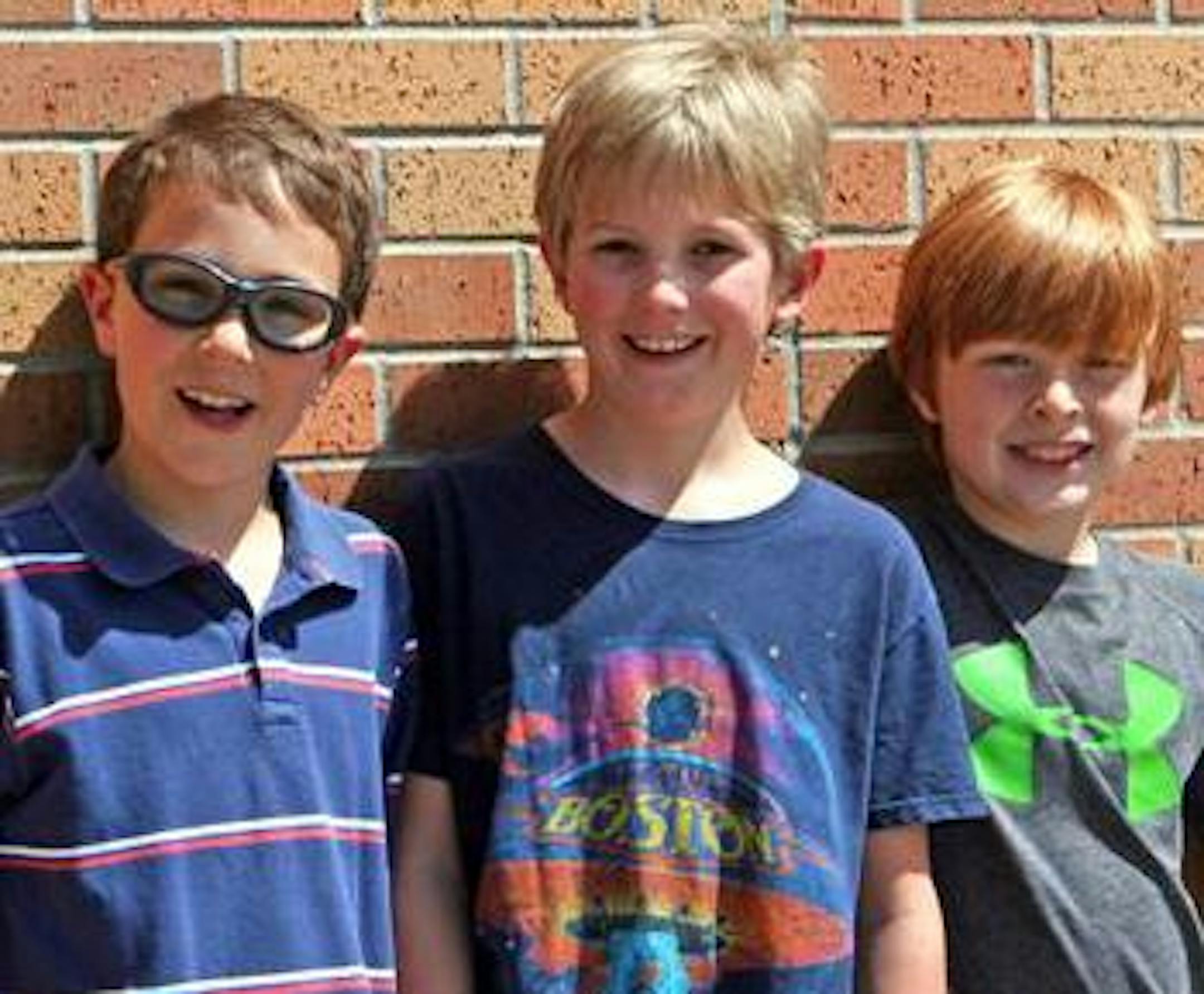 From left: Zach, Fletcher, Aiden