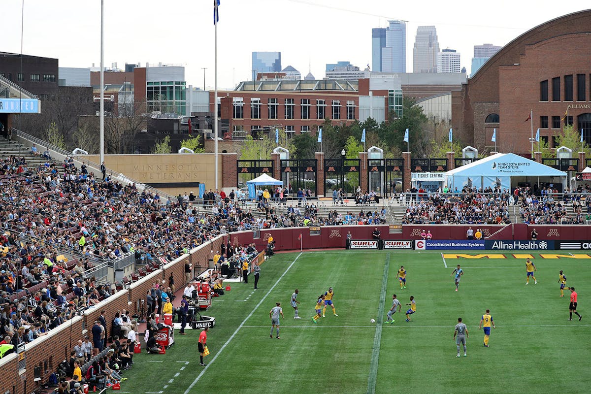 TCF Bank Stadium is the home of Minnesota United until their new stadium is built in the St. Paul Midway area.