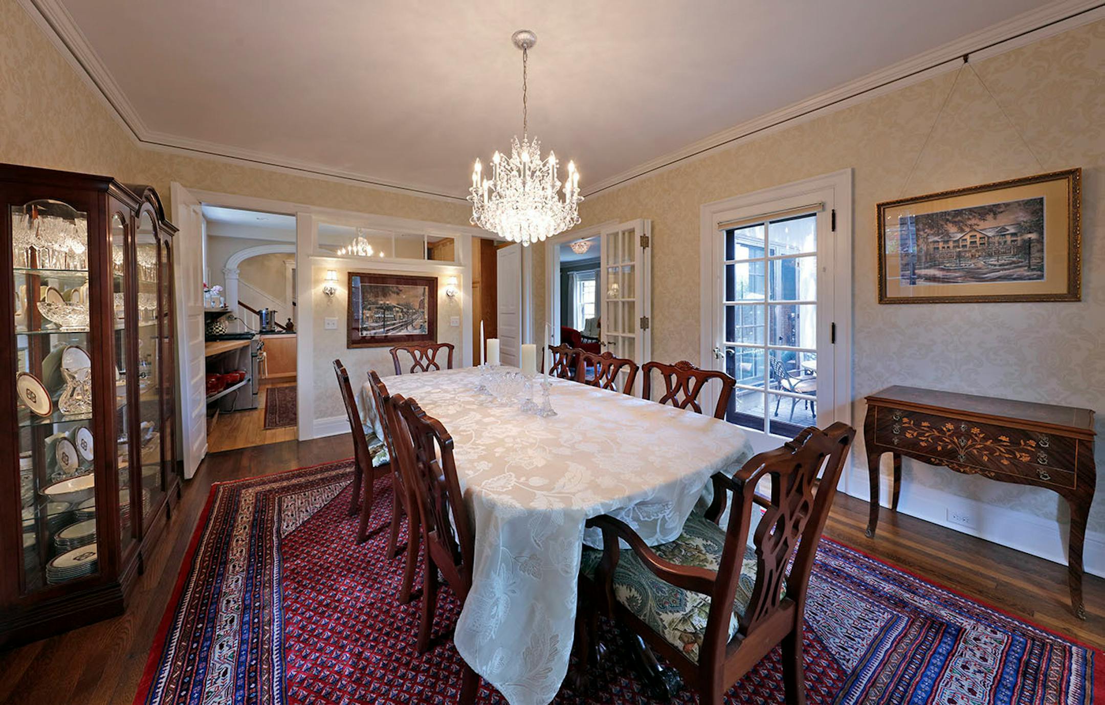 The dining room was added during a 1935 remodeling project.