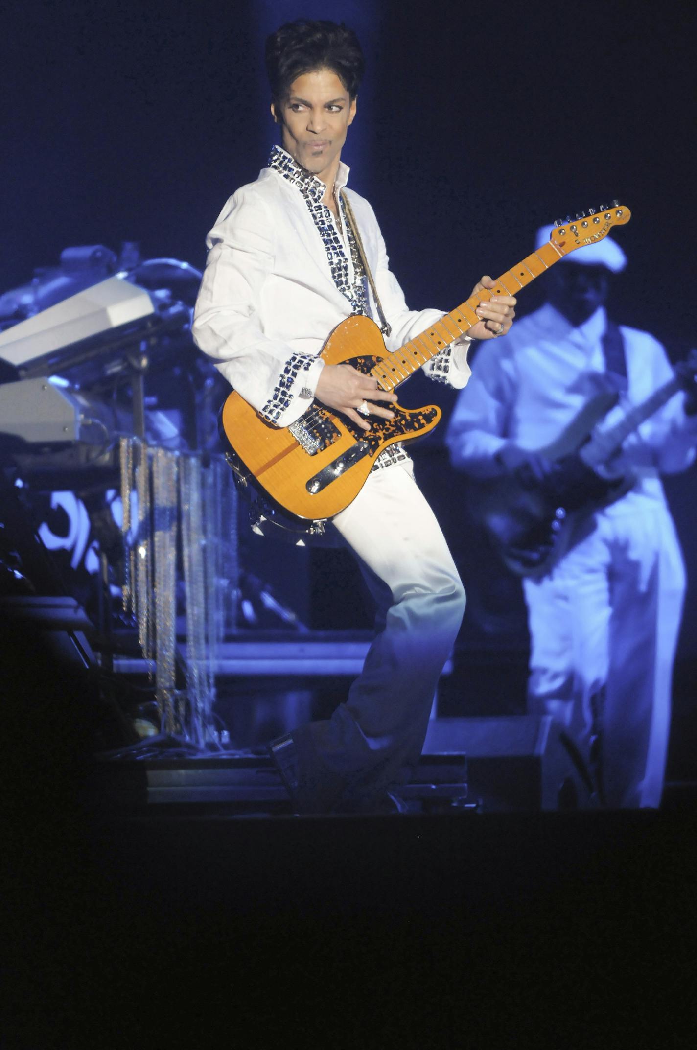 Prince performed at the Coachella Valley Music and Arts Festival in Indio, Calif., in April 2008.