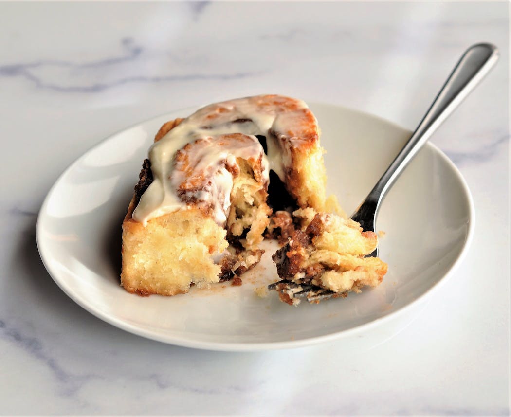 Cinnamon Roll Biscuits can be made in a fraction of the time as the traditional version.