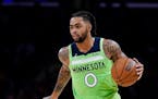 Wolves guard D’Angelo Russell said he was still adjusting to the NBA’s new basketball, after the league switched from a Spalding ball to Wilson th