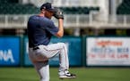 Pitcher Caleb Thielbar threw at Hammond Stadium in Fort Myers, Florida, during the first day of pitchers and catchers workouts.