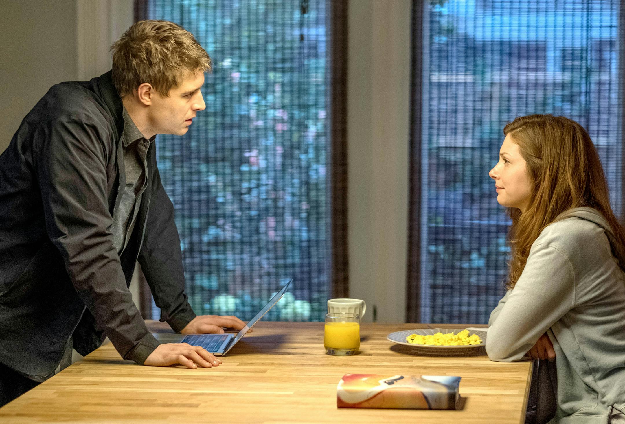 Max Irons (left) and Katherine Cunningham costar in the Audience Network's "Condor," premiering June 6. Irons plays a young CIA analyst battling an unseen and ruthless enemy.