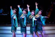 Kelsey Angel Baehrens, Morgan Kempton, Audrey Mojica, Suzie Juul play the trailblazing Kim Loo Sisters in the musical "Blended 和 (Harmony)" at St. P