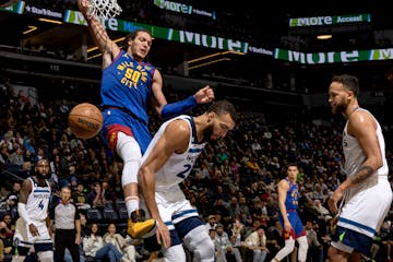 Denver’s Aaron Gordon dunked on Rudy Gobert in January.