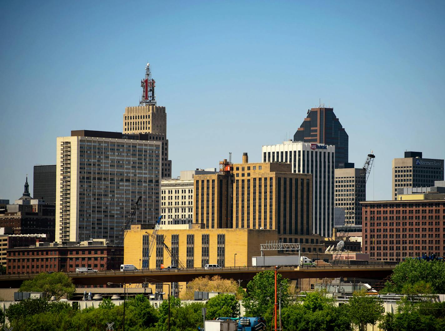 The St. Paul skyline. Seen from Holman Field. ] GLEN STUBBE * gstubbe@startribune.com , Thursday, May 21, 2015