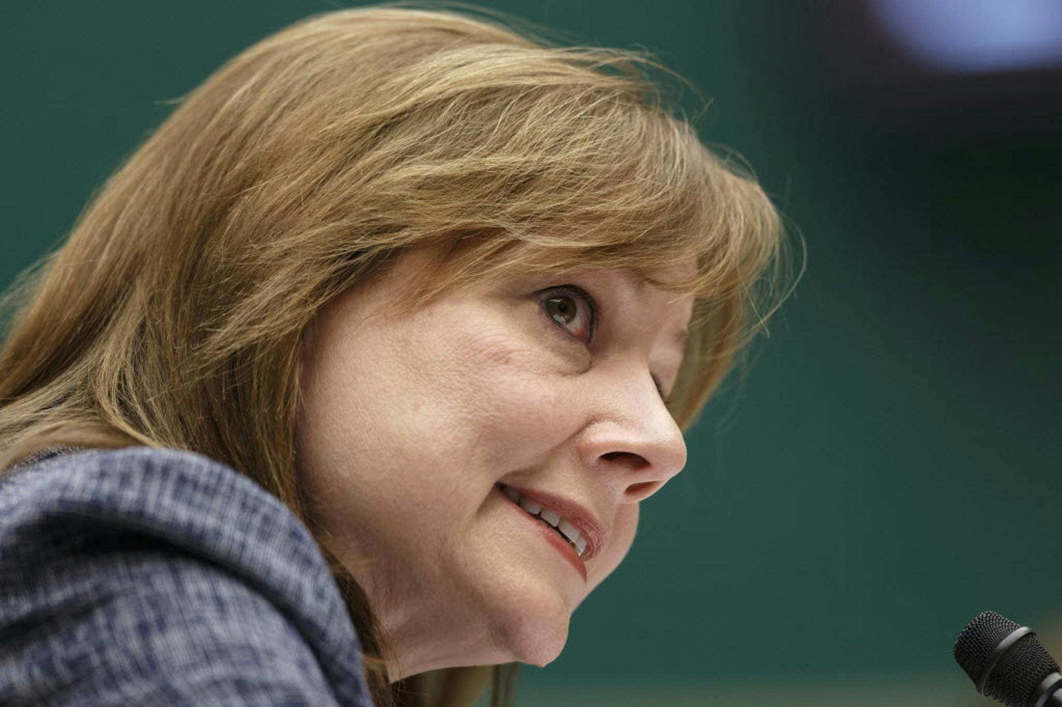 General Motors CEO Mary Barra on Capitol Hill in Washington, Tuesday, April 1, 2014.