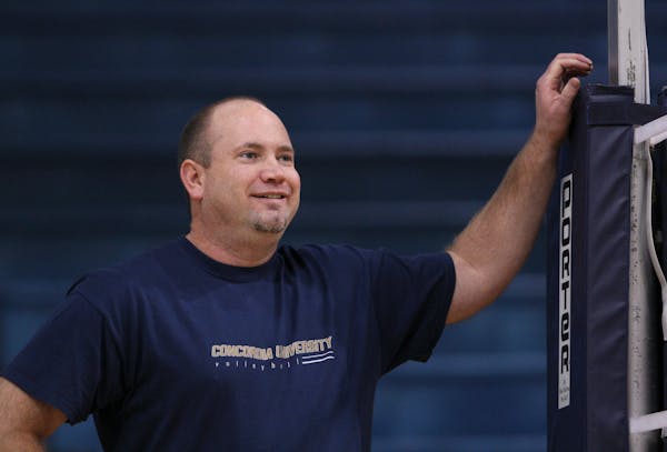 Concordia-St. Paul volleyball coach Brady Starkey.
