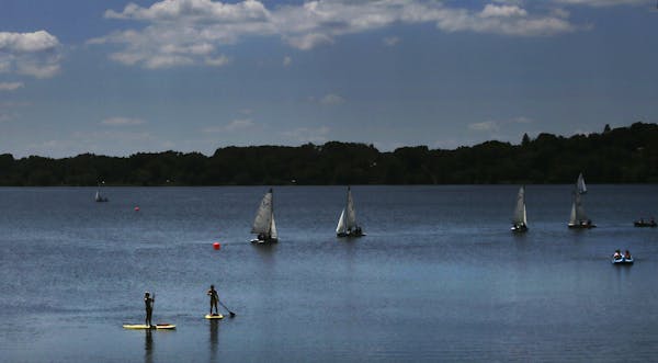 Water enthusiasts shared the waters of Lake Calhoun under sunny skiesThursday, June 13, 2013, in Minneapolis, MN.](DAVID JOLES/STARTRIBUNE) djoles@sta
