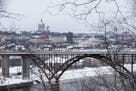 The Cathedral of St. Paul is seen from the other side of the High Bridge in St. Paul on Tuesday, December 29, 2015.