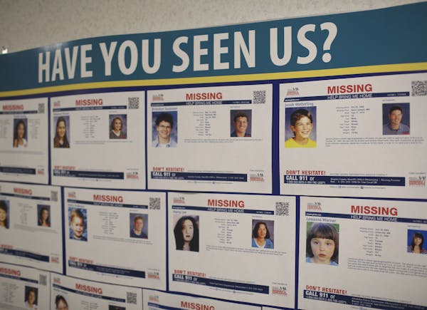 A flyer with Jacob Wetterling's information on it remains on the bulletin board of missing children at the Jacob Wetterling Resource Center in Minneap
