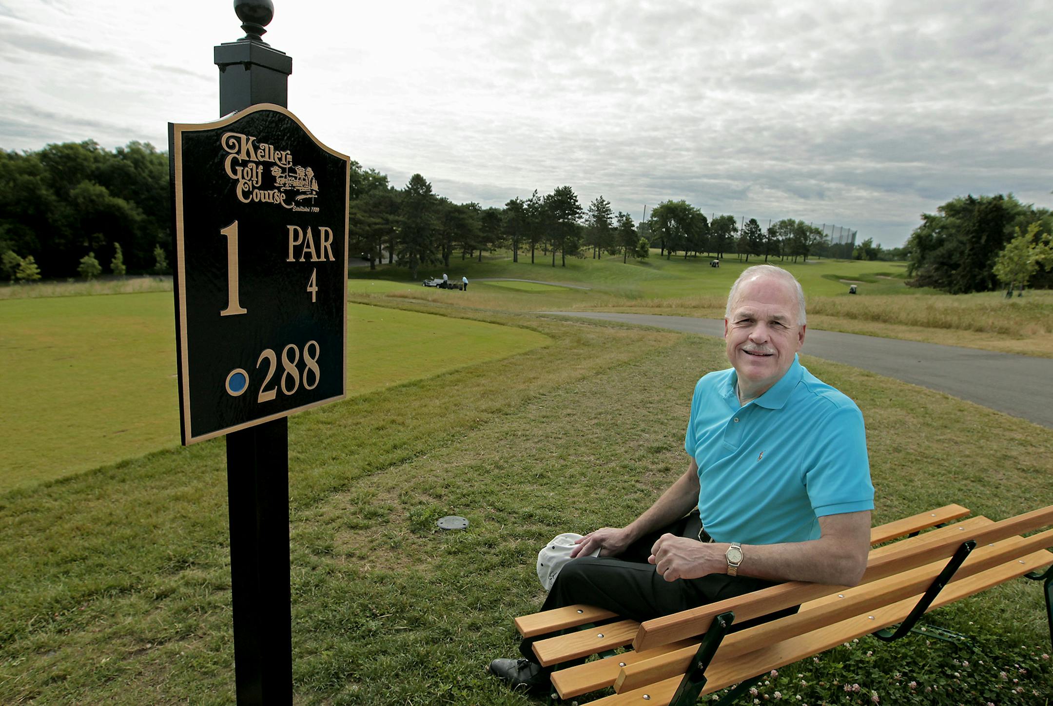 Mark Kinderwater of New Brighton recently revisited the first hole at the newly remodeled Keller Golf Course in Maplewood. Nearly 50 years ago Kinderwater caddied for Jack Nicklaus in one of the golf great’s few playing visits to Minnesota. He got a check for $250 for his weekend’s work at the course.