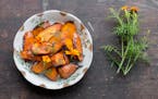 Marigolds are a nice complement to carrots. The recipe is in Alan Bergo’s new book, “The Forager Chef’s Book of Flora.”