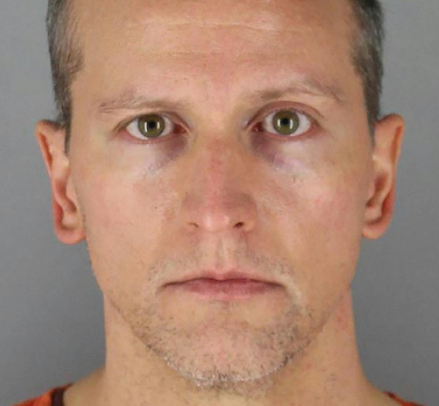 The booking photos for fired police officer Derek Chauvin charged with murder, manslaughter in George Floyd death released to the media by the Hennepin County Sheriff's Office on June 1, 2020. (Hennepin County Sheriff's Office via Sipa USA) ORG XMIT: 1677077