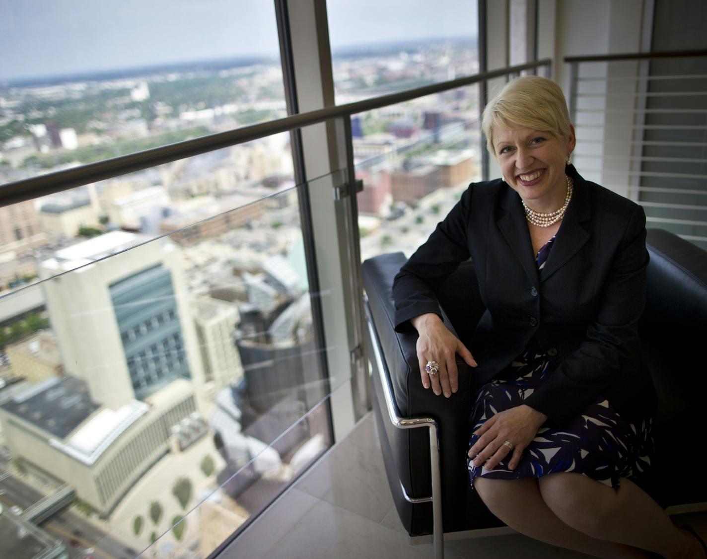 Lawyer Lora Friedemann read an article about Amy Brooks who was being sued Brooks Brothers in a trademark dispute over the title of her soap business Bubbles by Brooks, and took up her case for free. This week Brooks Brothers dropped the suit. Friedemann was photographed at her law firm Fredrikson & Byron Thursday, June 20, 2013. ] (RENEE JONES SCHNEIDER * reneejones@startribune.com)