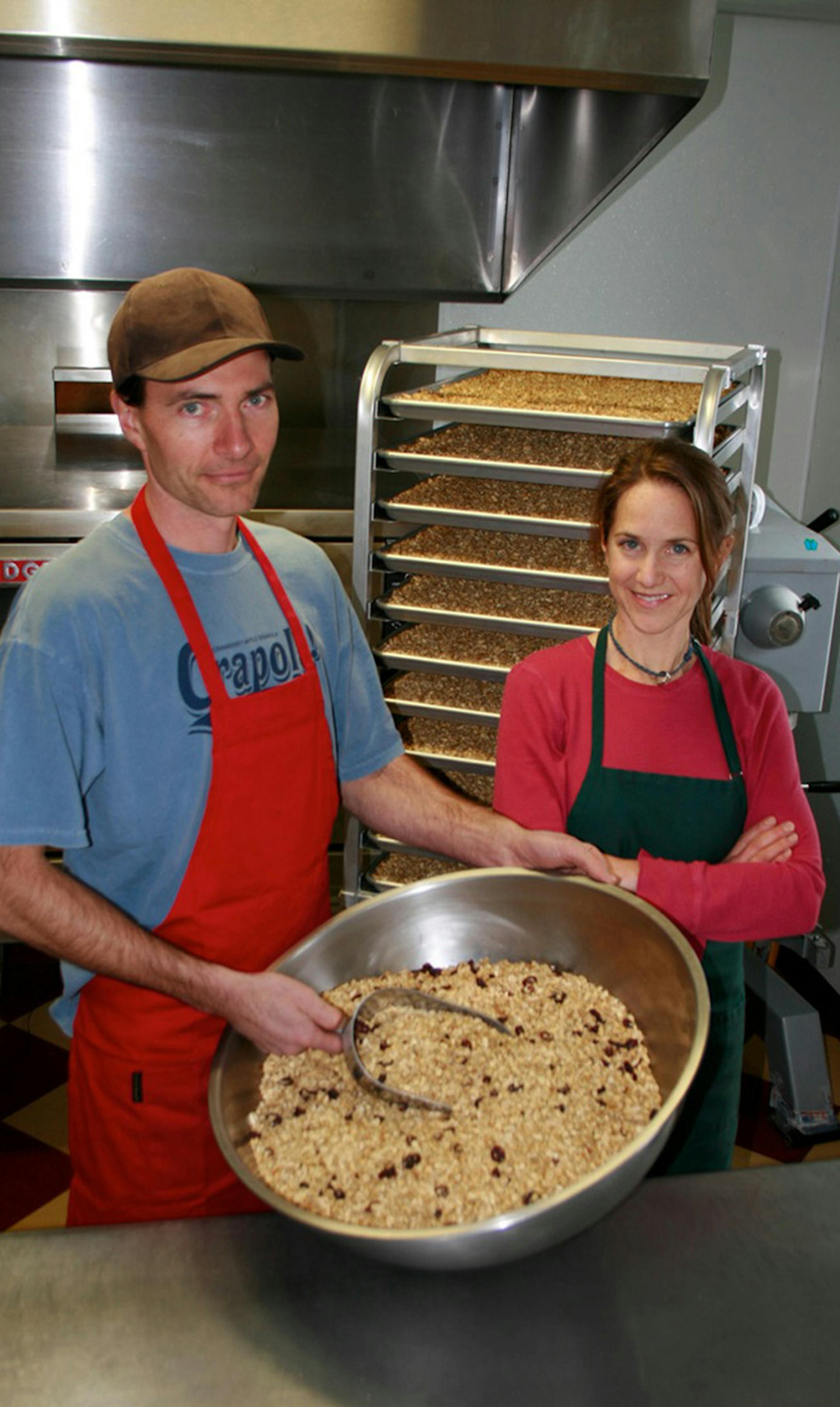 The founders of Crapola! granola. Brian and Andrea Strom of Brainstorm Bakery in Ely.