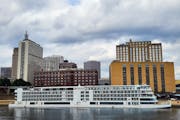 The Viking Mississippi cruise ship docked at Lambert’s Landing in downtown St. Paul on Saturday, Sept. 17, 2022.