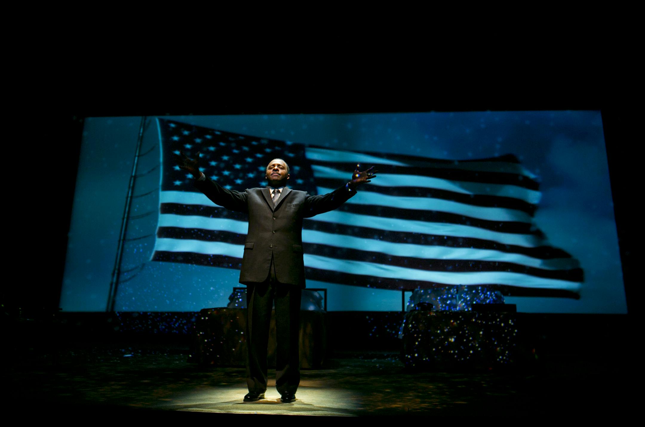 credit: Tim Fuller James T. Alfred as the Rev. Martin Luther King Jr. in "The Mountaintop."