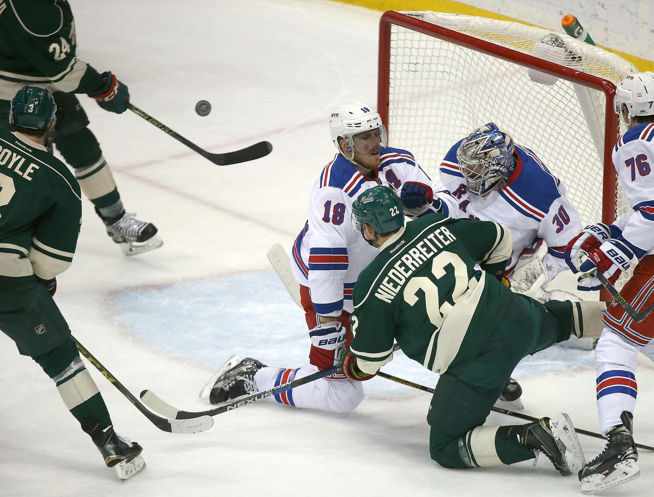 Wild right wing Nino Niederreiter got an assist to on defenseman Matt Dumba's goal in the second period.