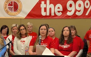 Nurse Katelyn Warren described the physical and verbal assaults she has experienced on the job at United Hospital in St. Paul, and called on hospitals