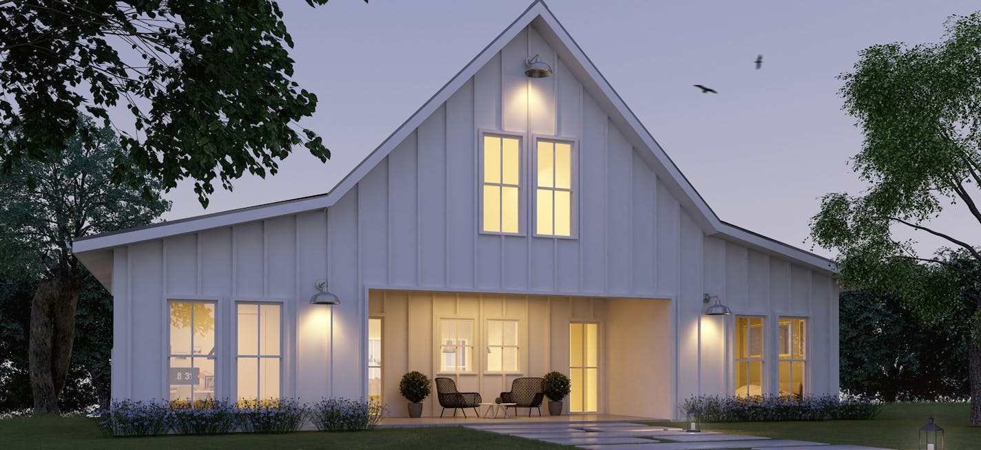 Traditional farmhouse with a modern vibe. plan091017