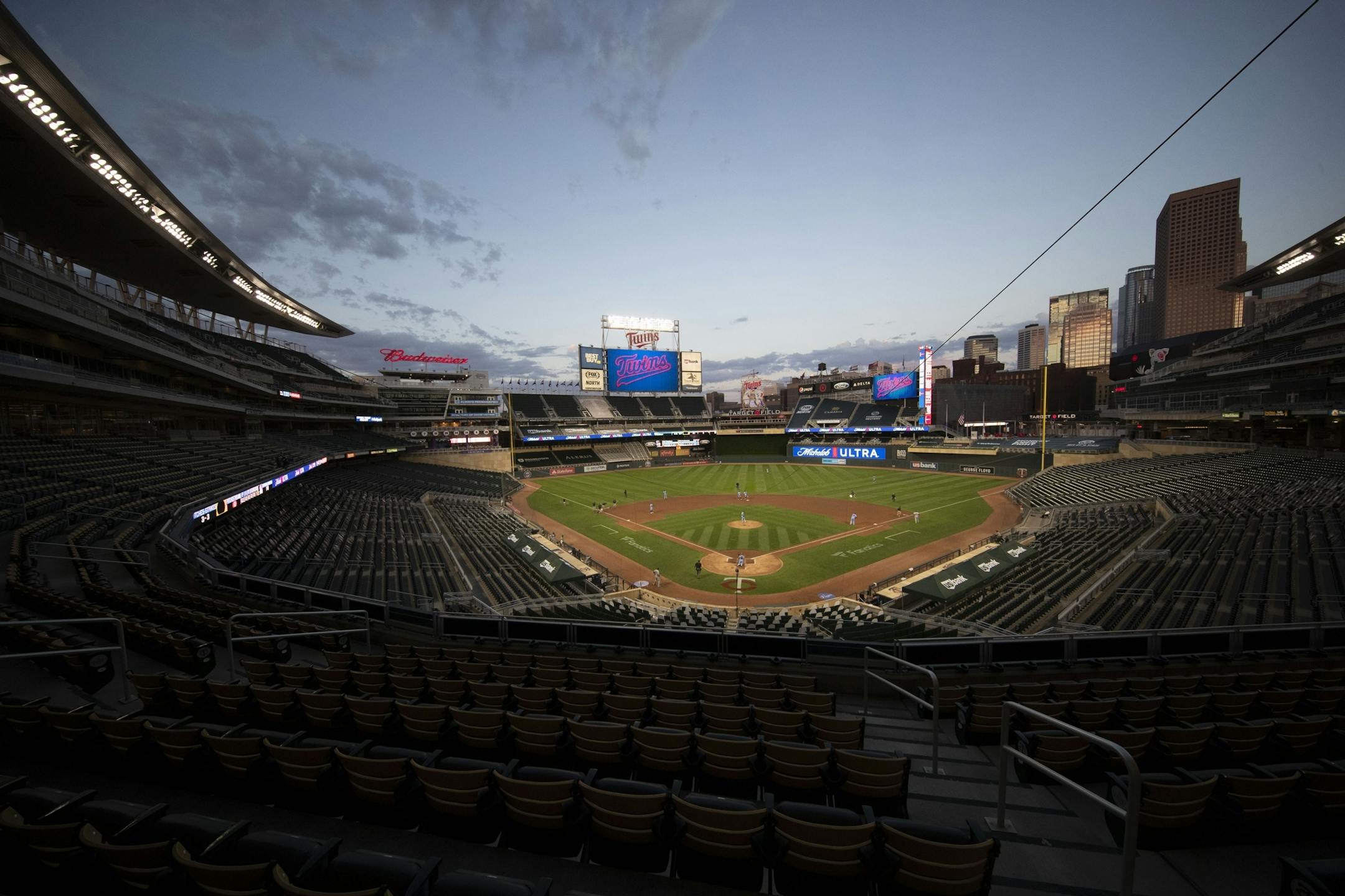 The seats in Target Field remained empty on Wednesday night as the Twins took on the Brewers.