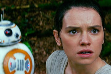 Daisy Ridley stars as Rey in "Star Wars: The Force Awakens."