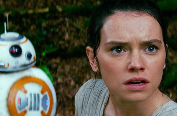Daisy Ridley stars as Rey in "Star Wars: The Force Awakens."