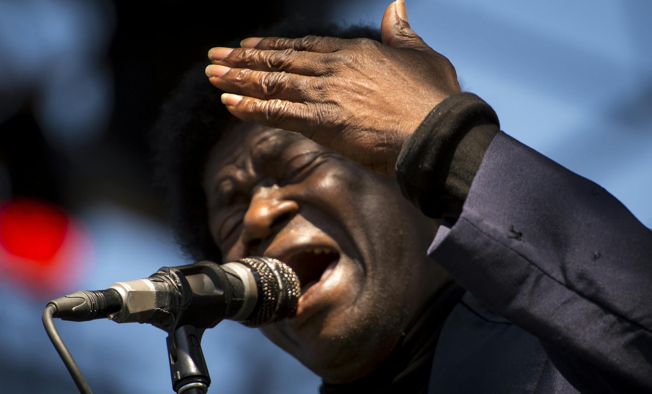 Charles Bradley and his Extraordinaires performed Saturday afternoon. ] Aaron Lavinsky • aaron.lavinsky@startribune.com The Eaux Claires Music & Art Festival was photographed Saturday, July 18, 2015 in Eau Claire, WI.