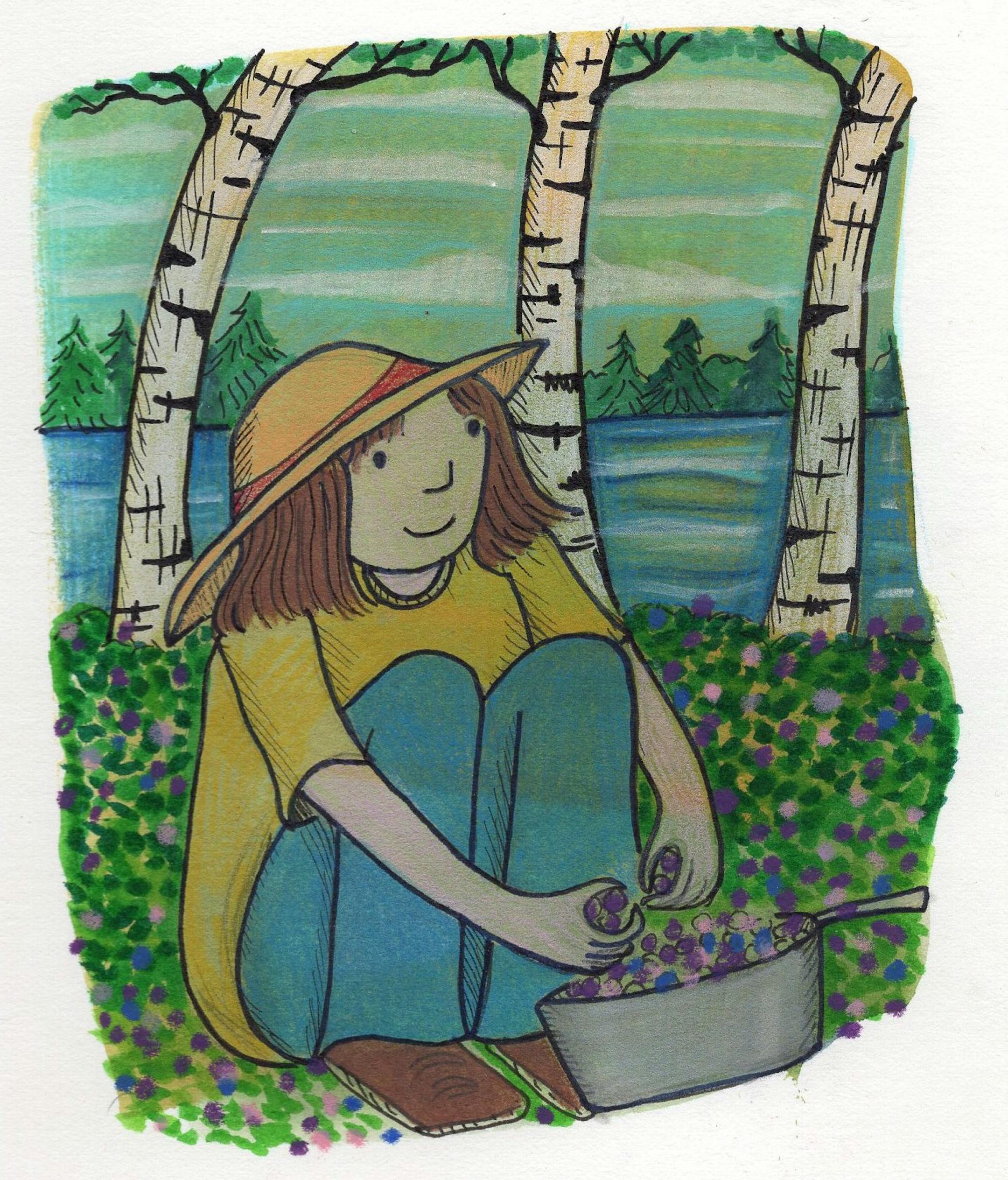A digital "Doodle a Day" by Nancy Carlson.