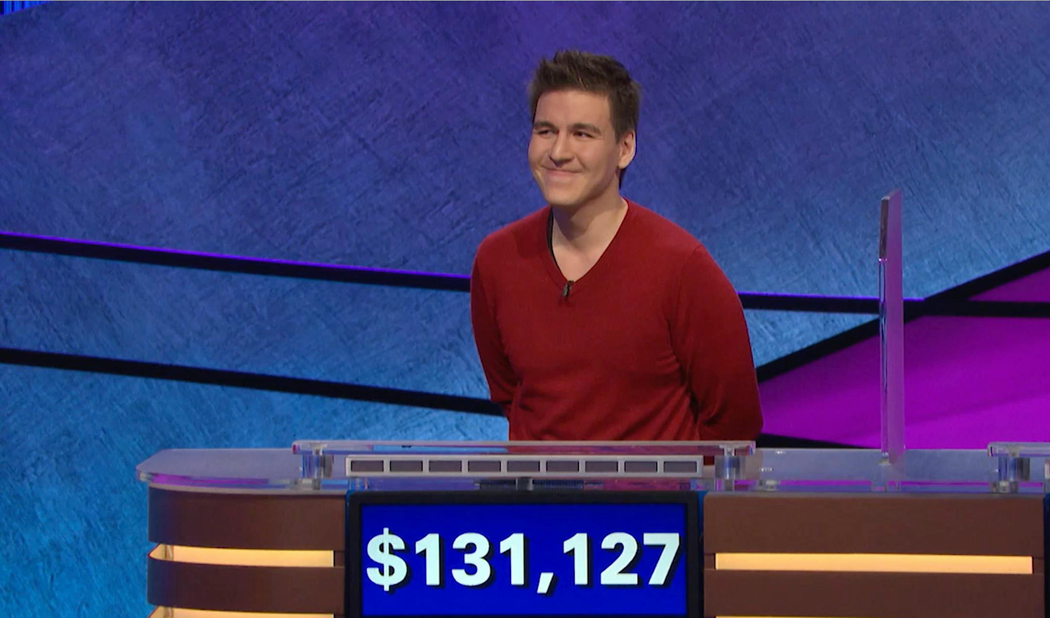 "Jeopardy!" contestant James Holzhauer on an episode that aired on April 17, 2019.