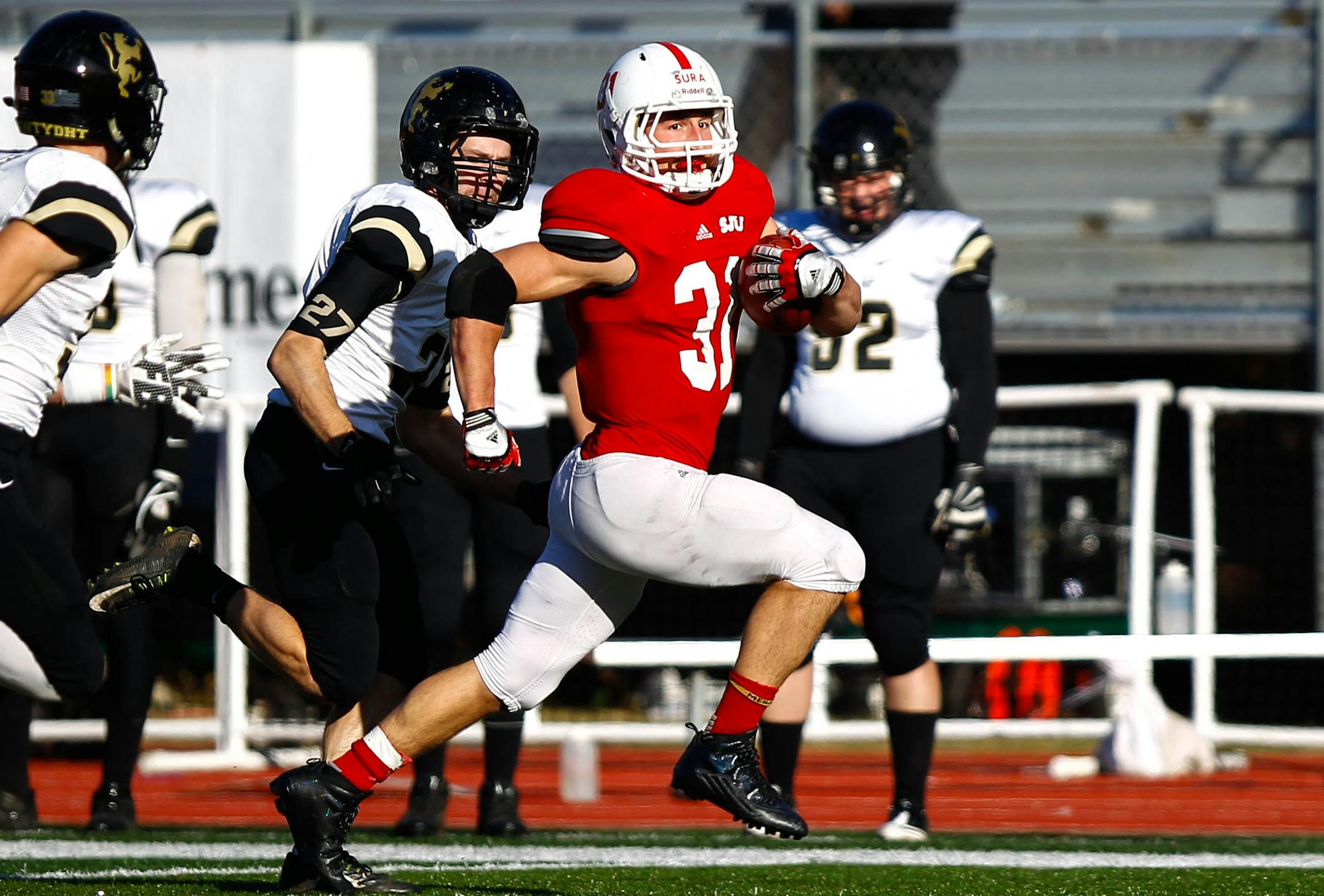 Sam Sura (31). Credit: Sean Donohue Saint John's University (Minn.)