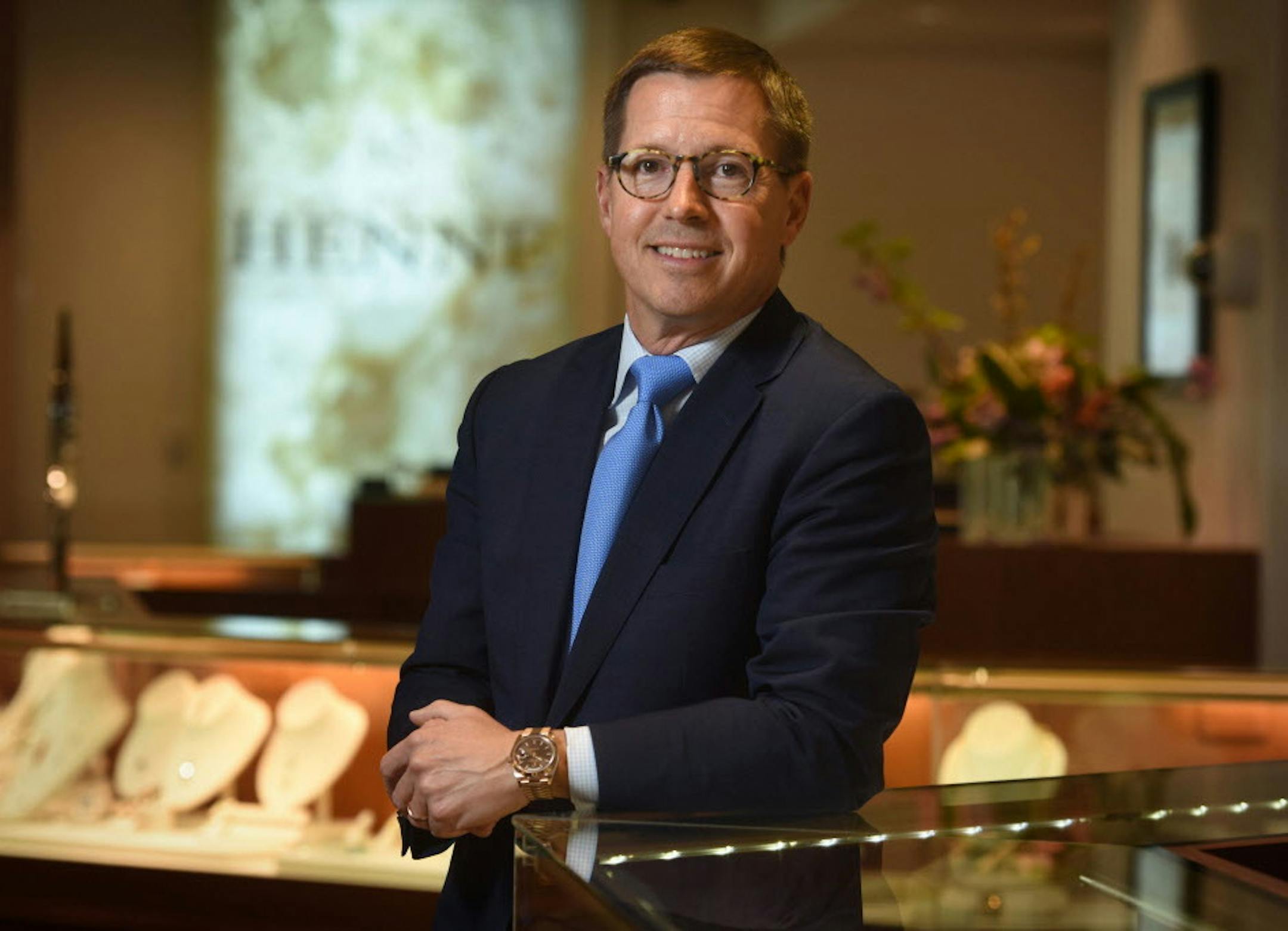 John Henne, owner of Henne Jewelers, at his store on Walnut Street in Shadyside, Pa. "The only thing I would want consumers to really know is a natural diamond has resale value on the secondary market. I'm not aware of any secondary market for synthetic diamonds." (Steve Mellon/Pittsburgh Post-Gazette/TNS) ORG XMIT: 1183217