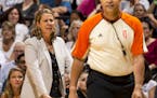 Minnesota Lynx head coach Cheryl Reeve argued with an official in June.