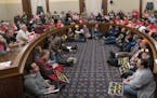 The overflow room was full as supporters on both sides listened as the House public safety committee talked about two bills that would expand backgrou