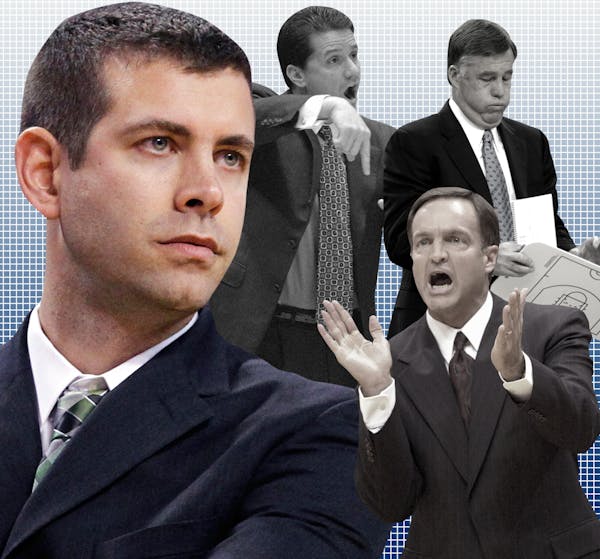 College coaches who have tried to make the leap to the NBA include, clockwise from left, Brad Stevens, John Calipari, Mike Montgomery and Lon Kruger.