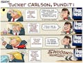 Sack cartoon: Tucker Carlson takes a hard look at Trump