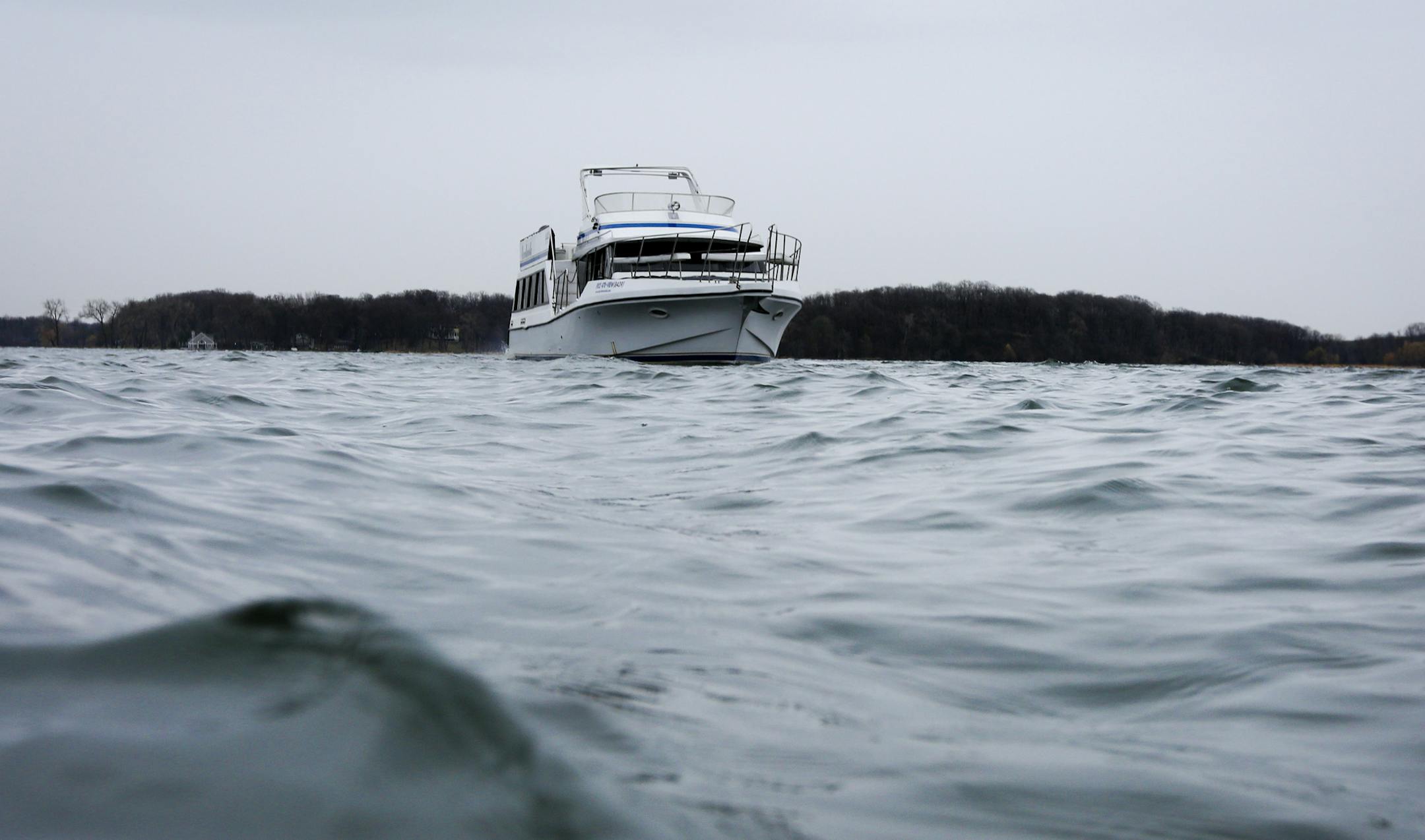 The much-anticipated ice out on Lake Minnetonka is expected to be declared Wednesday. Marina workers parked a 51 foot boat into Lake Minnetonka at Tonka Bay Marina in Tonka Bay, Minn., on Wednesday, April 23, 2014. ] RENEE JONES SCHNEIDER • (reneejones@startribune.com)