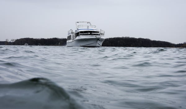The much-anticipated ice out on Lake Minnetonka is expected to be declared Wednesday. Marina workers parked a 51 foot boat into Lake Minnetonka at Ton