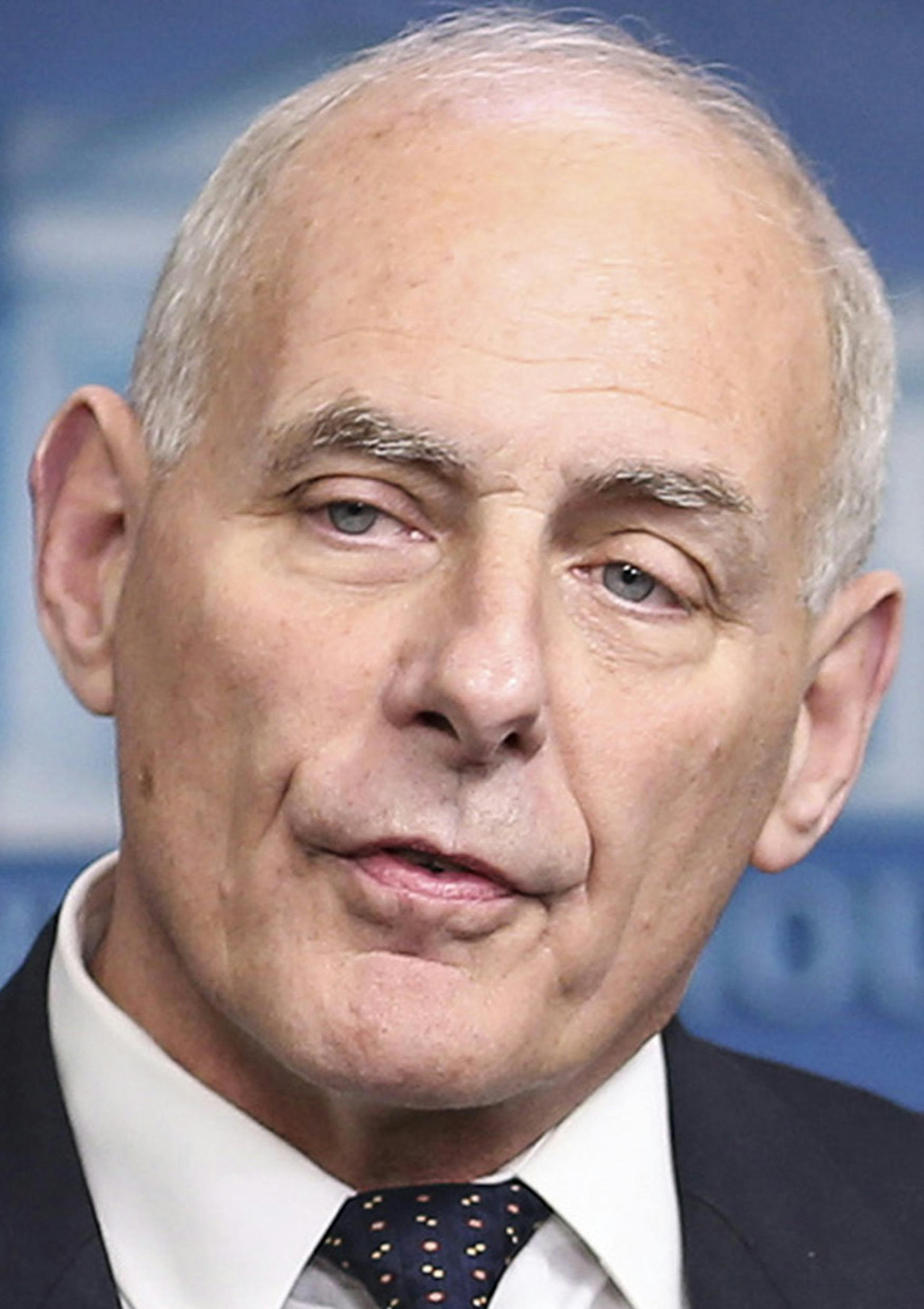 White House Chief of Staff John Kelly speaks to the media during the daily briefing in the Brady Press Briefing Room of the White House on October 19, 2017, in Washington, D.C. (Oliver Contreras/Sipa USA/TNS)
